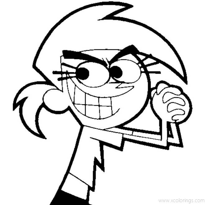 Free Fairly OddParents Coloring Pages Vicky printable