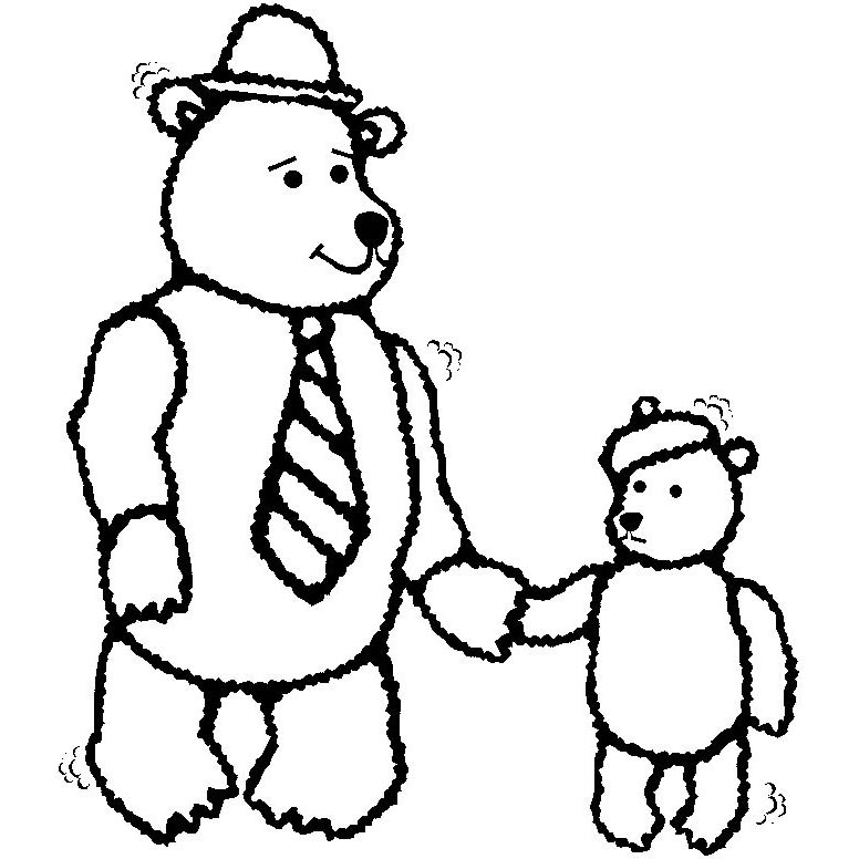 Free Father's Day Bears Coloring Pages printable