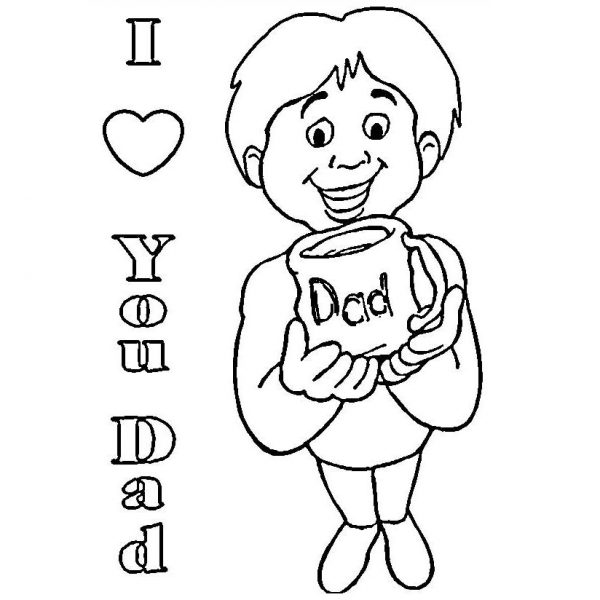 Happy Father's Day Coloring Pages for Preschoolers - XColorings.com
