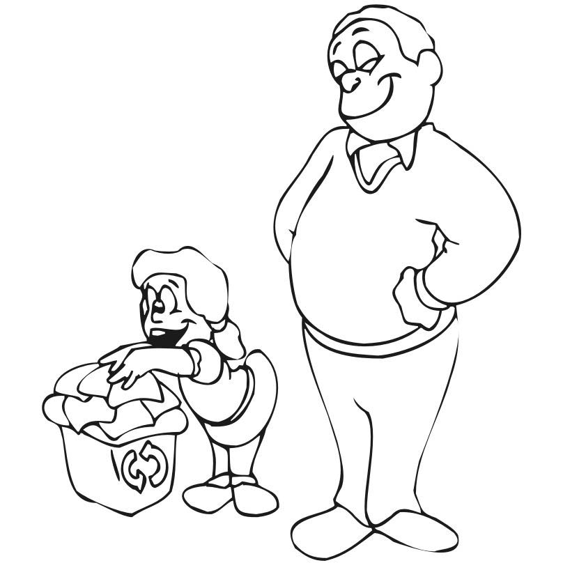 Free Father's Day Coloring Pages Happy Dad printable