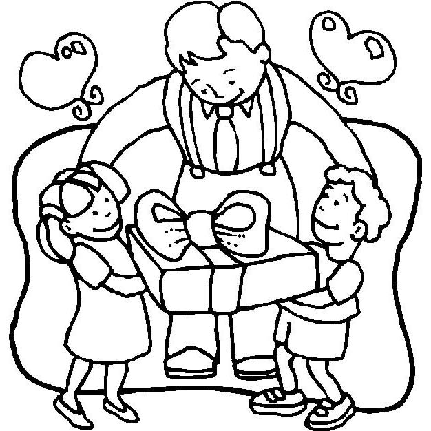 Free Father's Day Coloring Pages President for Dad printable
