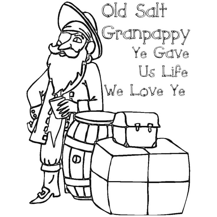 Free Father's Day Coloring Pages for Grandpa Printable printable