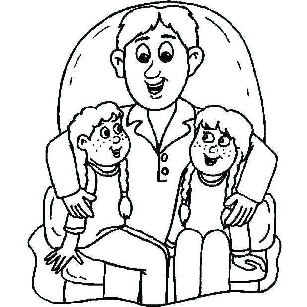 Free Father's Day Coloring Pages for Twin Girls printable