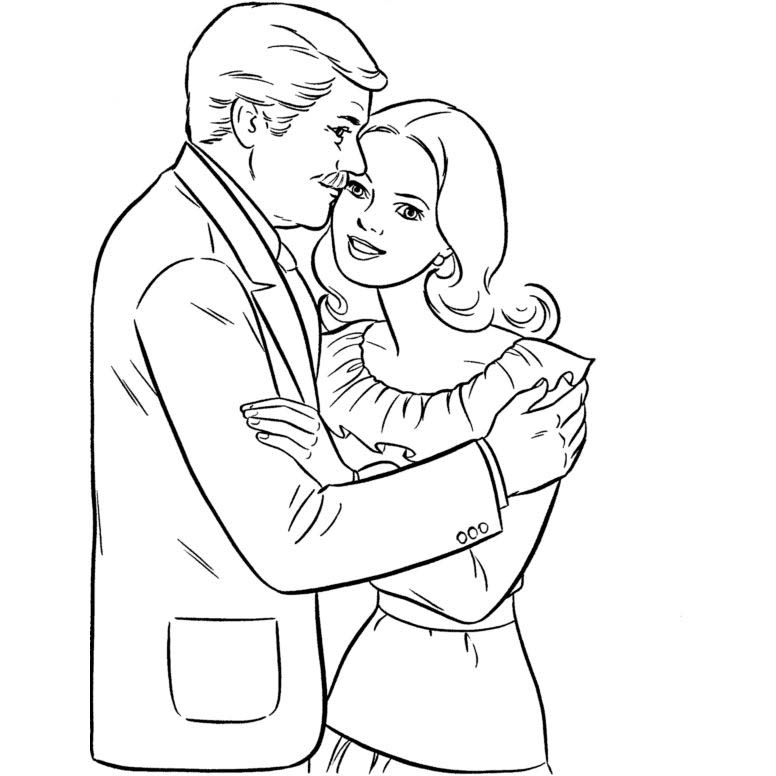 Free Father's Day Dad and Daughter Coloring Pages printable