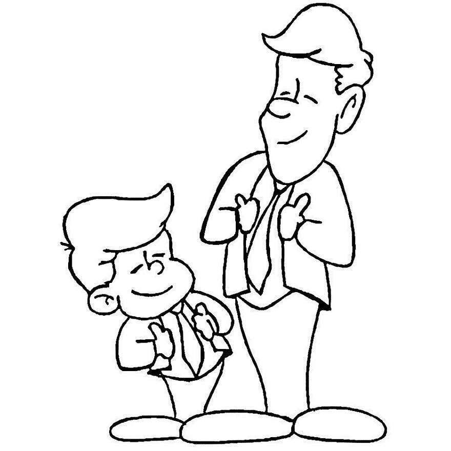 Free Father's Day Daddy and Son Coloring Pages printable
