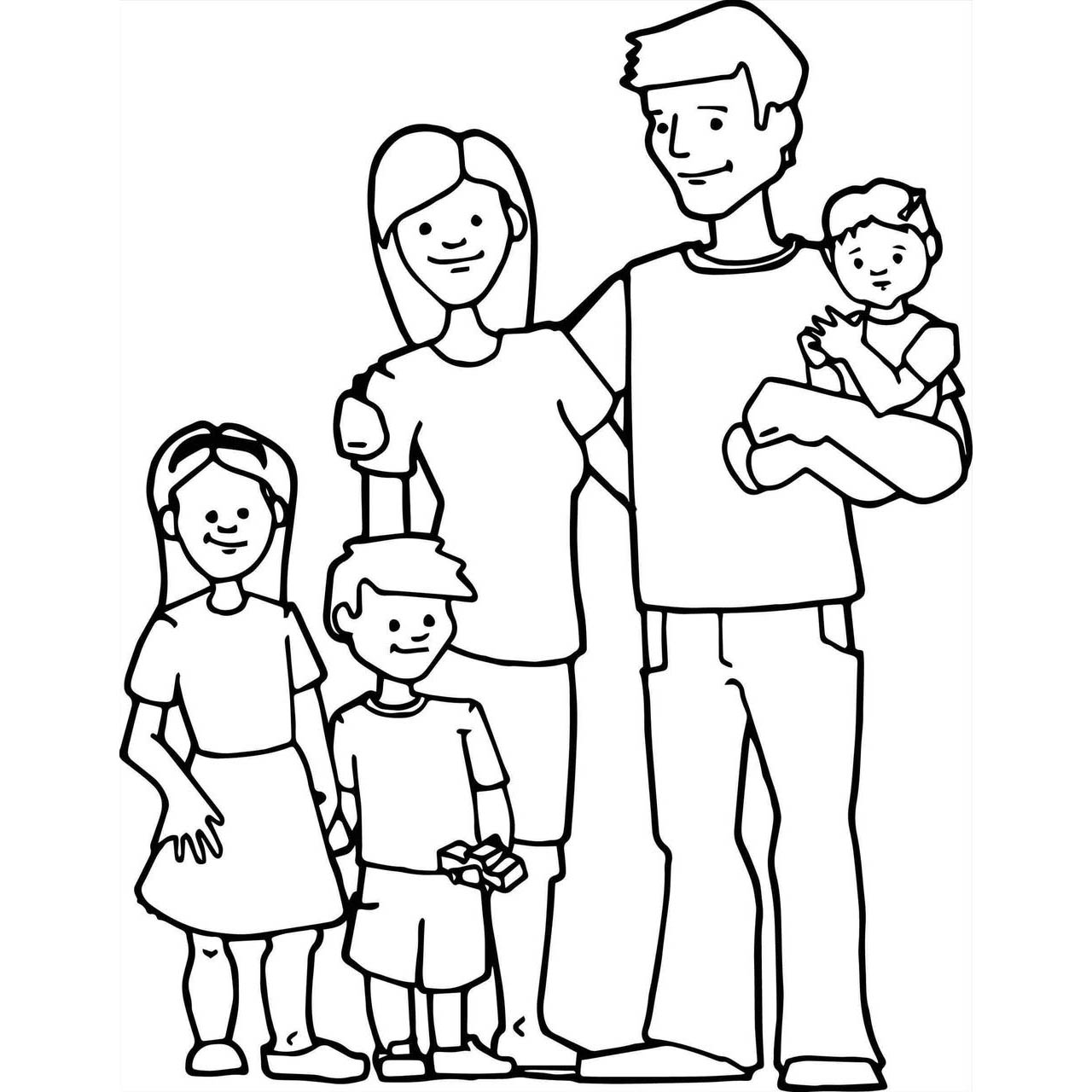 Free Father's Day Family Members Coloring Pages printable