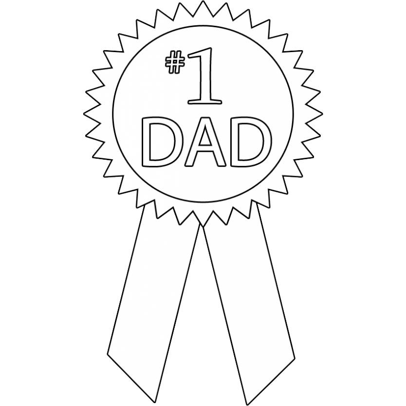 Free Father's Day Medal Coloring Pages printable