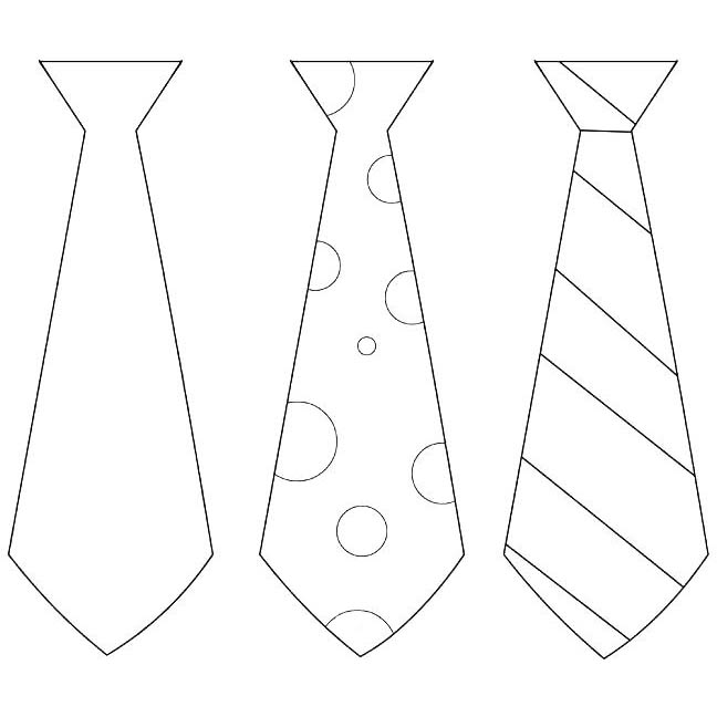 Free Father's Day Ties Coloring Pages printable