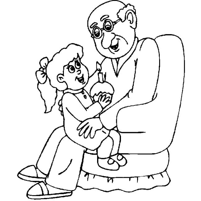 Free Father's Day for Grandpa Coloring Pages printable