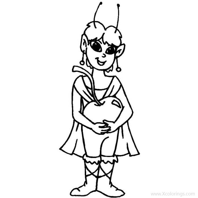 Free Female Alien Coloring Pages printable