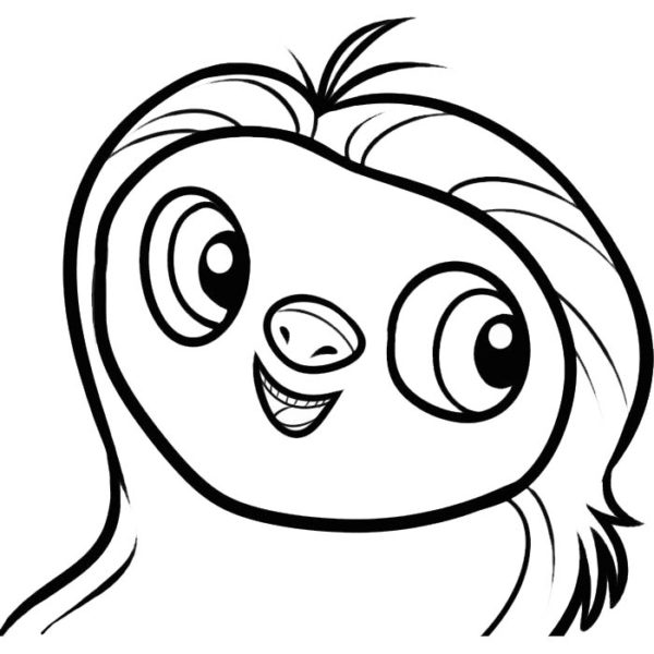 Sid Sloth Playing On The Tree Coloring Pages XColorings