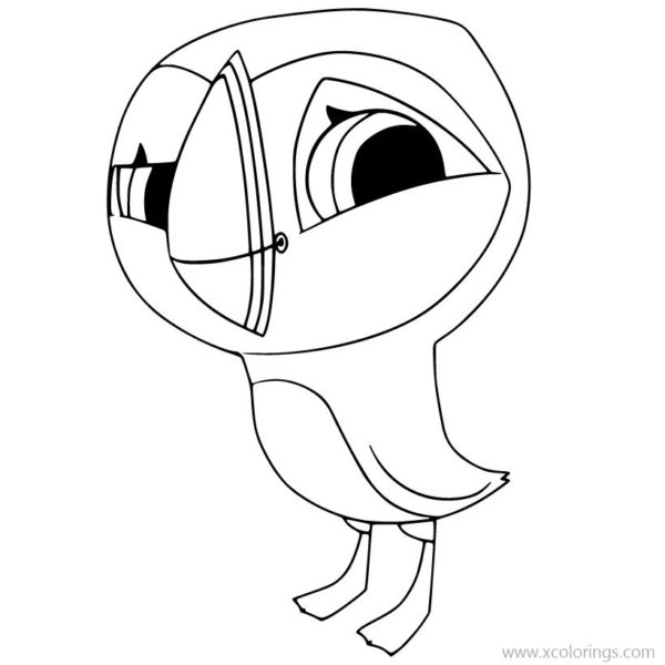 Puffin Rock Mossy Coloring Pages - XColorings.com