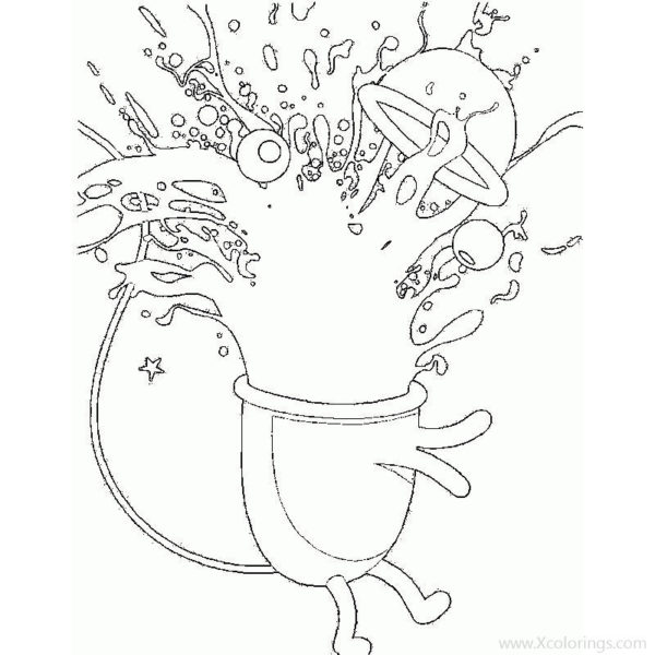 Cute Alien with Magic Coloring Pages - XColorings.com