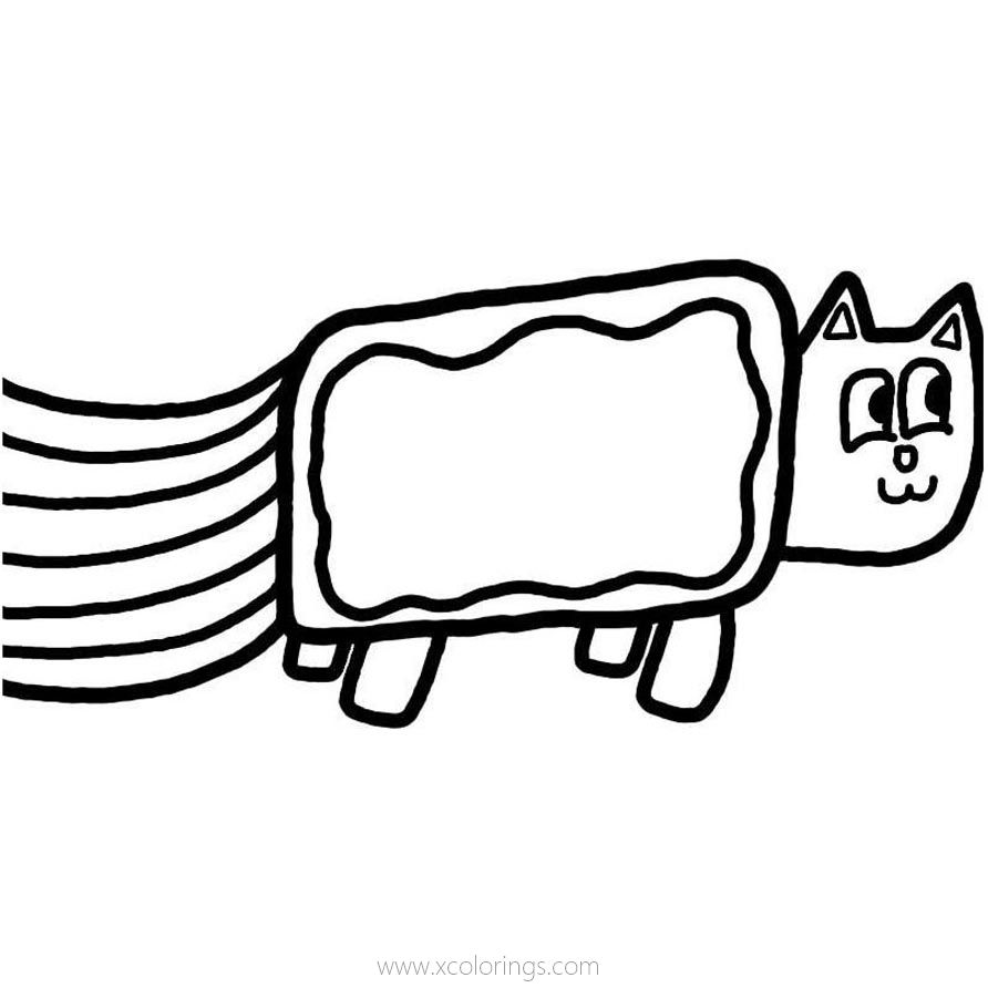 Free Funny Nyan Cat Coloring pages printable