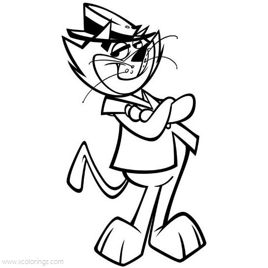 Free Funny Top Cat Coloring Pages printable