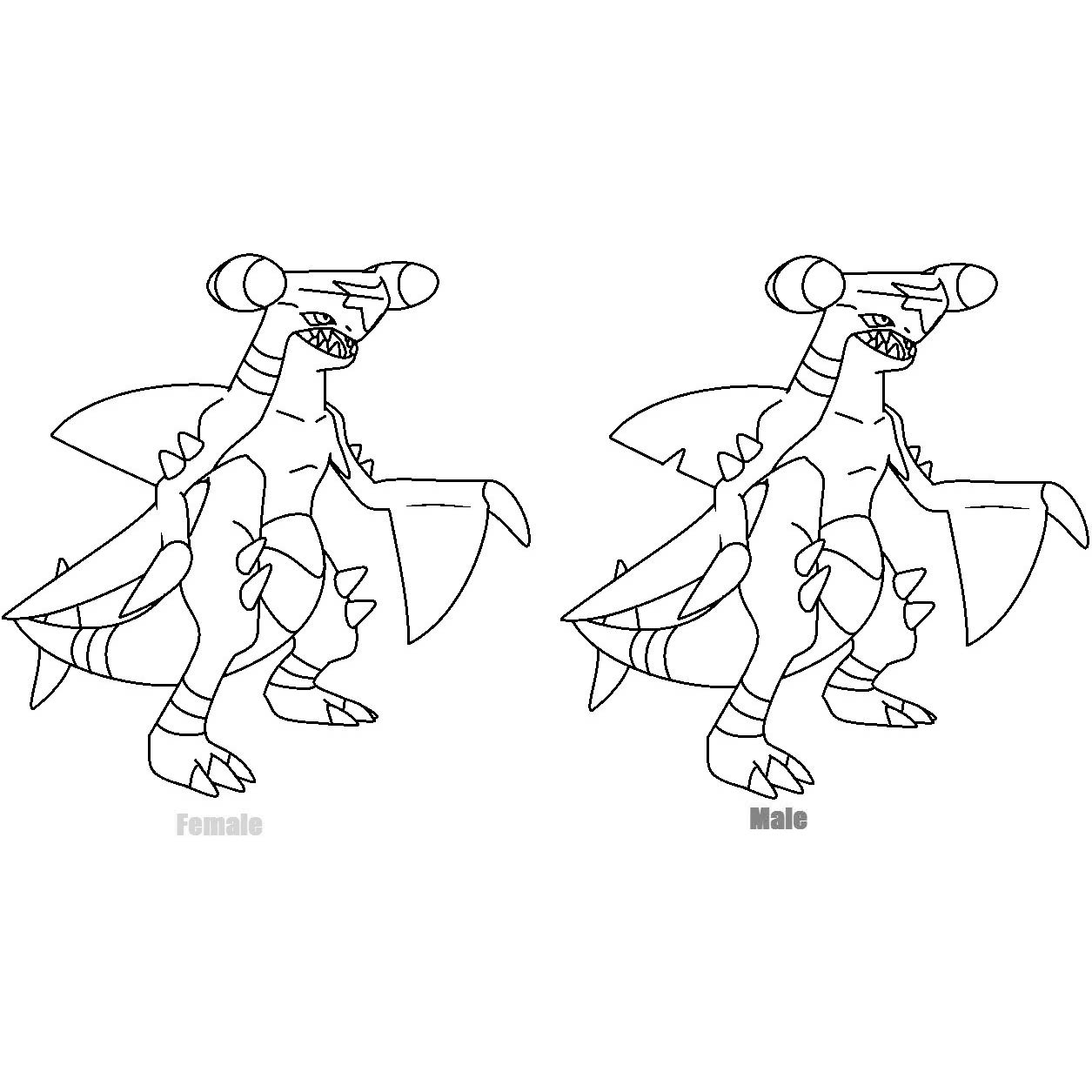 Free Garchomp Coloring Pages Lines by MotherGarchomp622 printable