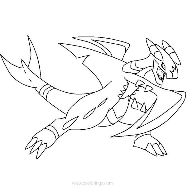 Mega Garchomp Pokemon Coloring Pages - XColorings.com