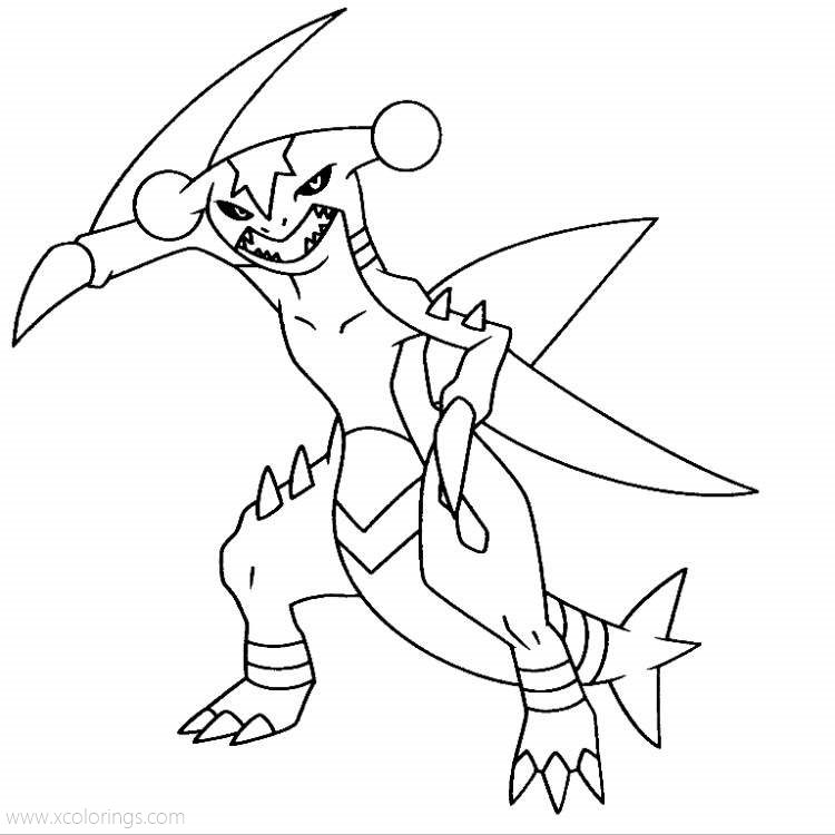 Garchomp from Pokemon Coloring Pages - XColorings.com