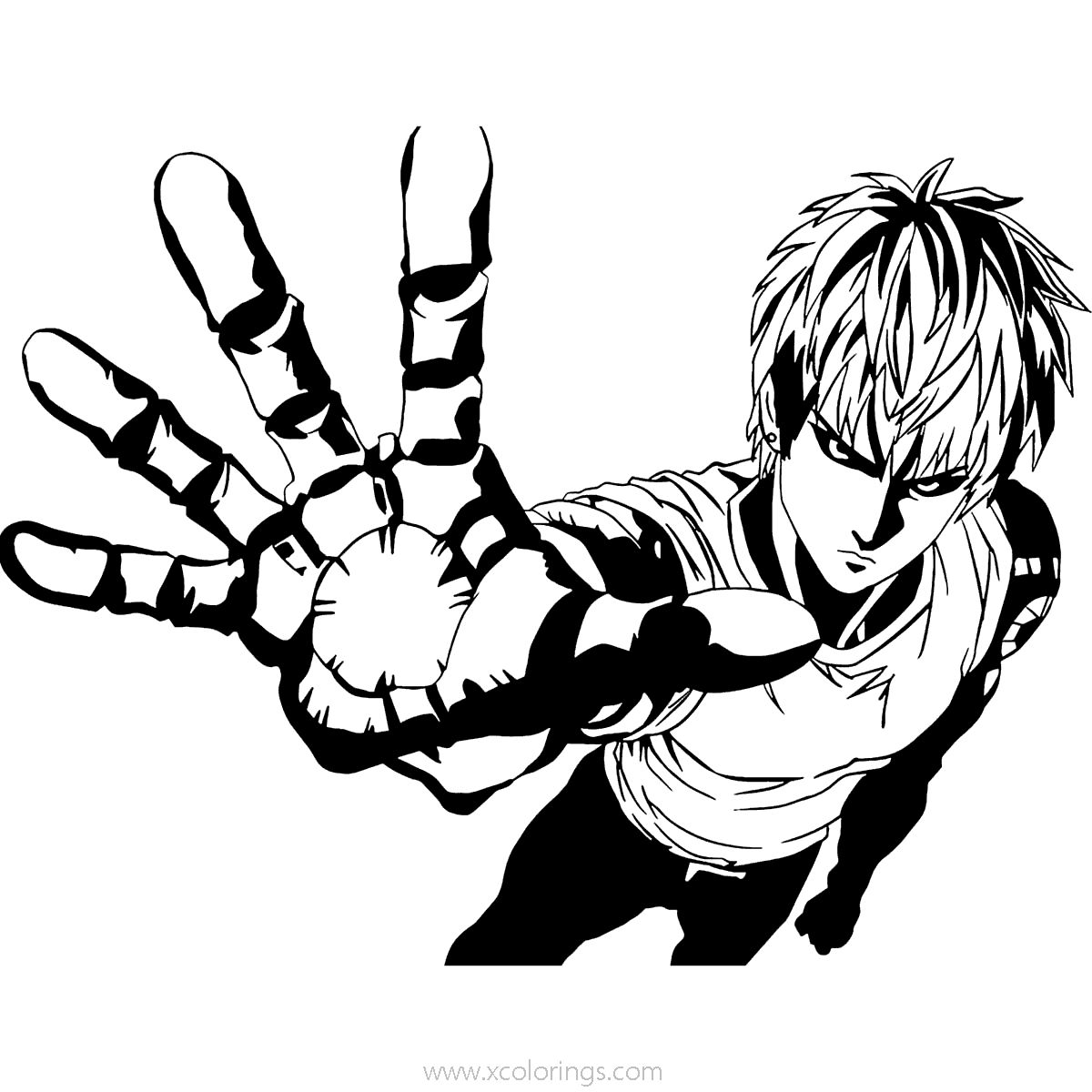 Free Genosu from One Punch Man Coloring Pages Printable printable