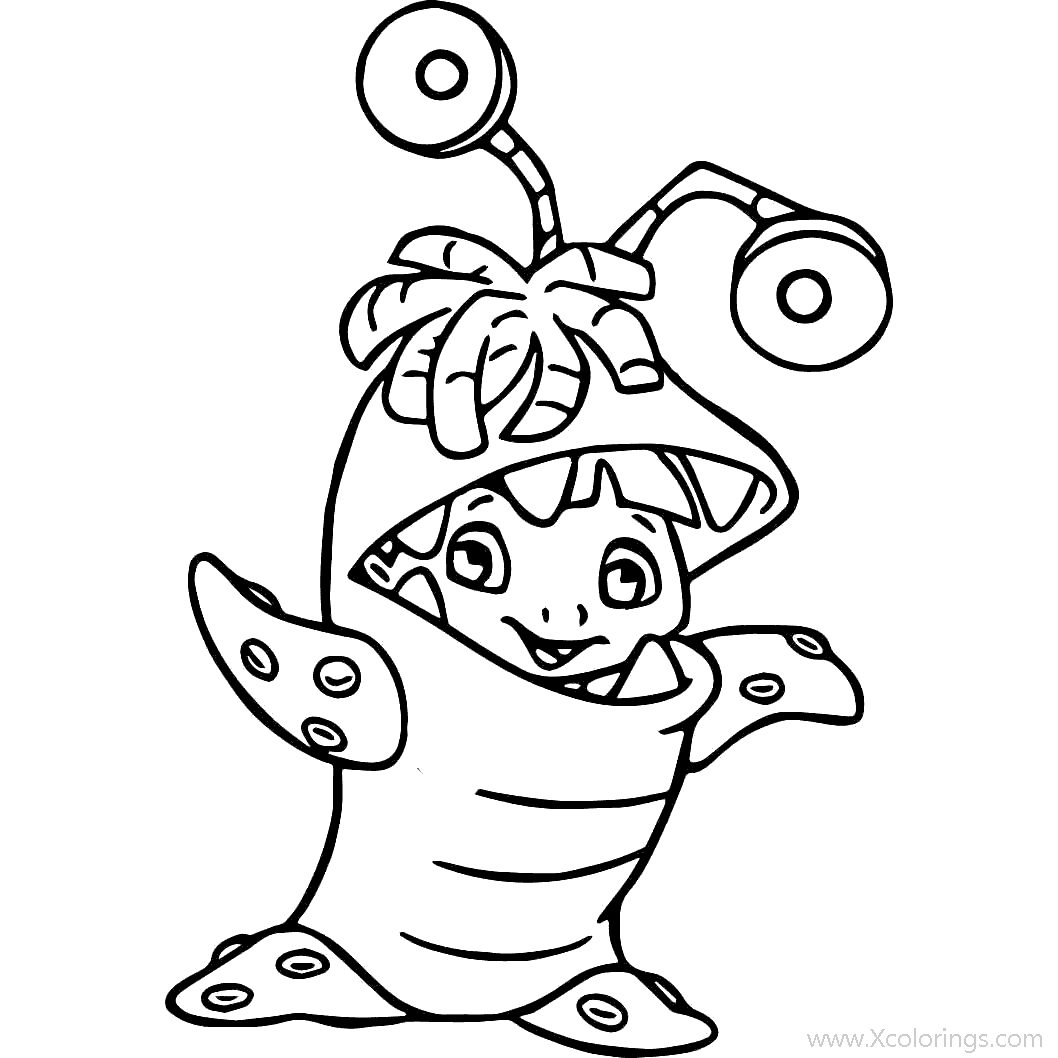 Free Girl as an Alien Coloring Pages printable