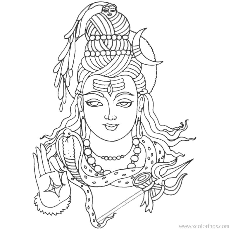 Free God Shiva Coloring Pages printable