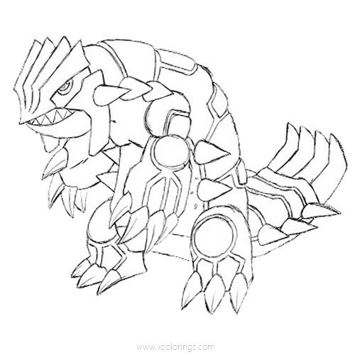 Free Groudon Pokemon Coloring Pages Sketch printable