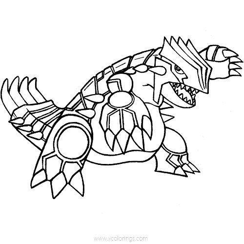 Free Groudon Pokemon Coloring Pages printable