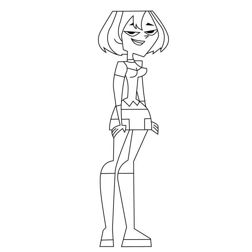 Free Gwen from Total Drama Coloring Pages printable