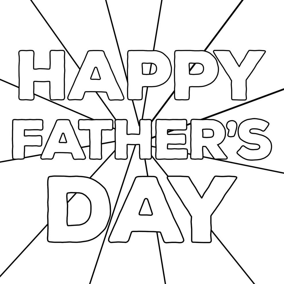 Free Happy Father's Day Coloring Pages Letters printable
