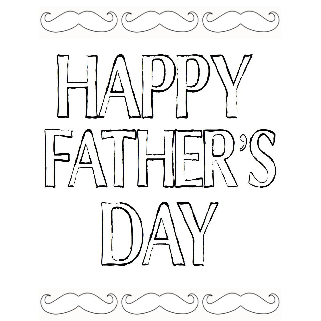 Free Happy Father's Day Letters Coloring Pages printable