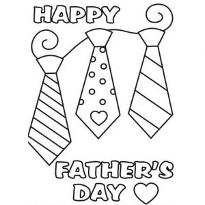 Tie with Happy Father's Day Coloring Pages - XColorings.com
