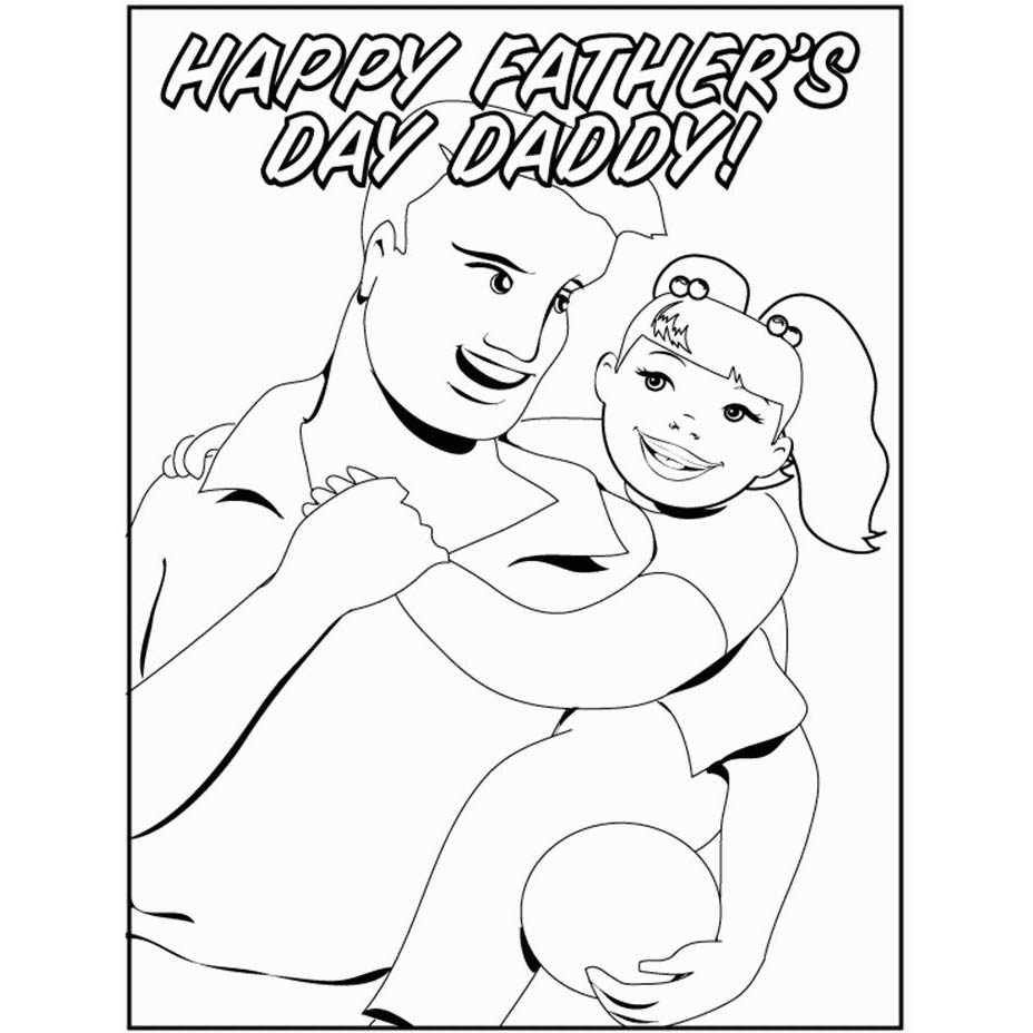 Free Happy Father's Day to Daddy Coloring Pages printable