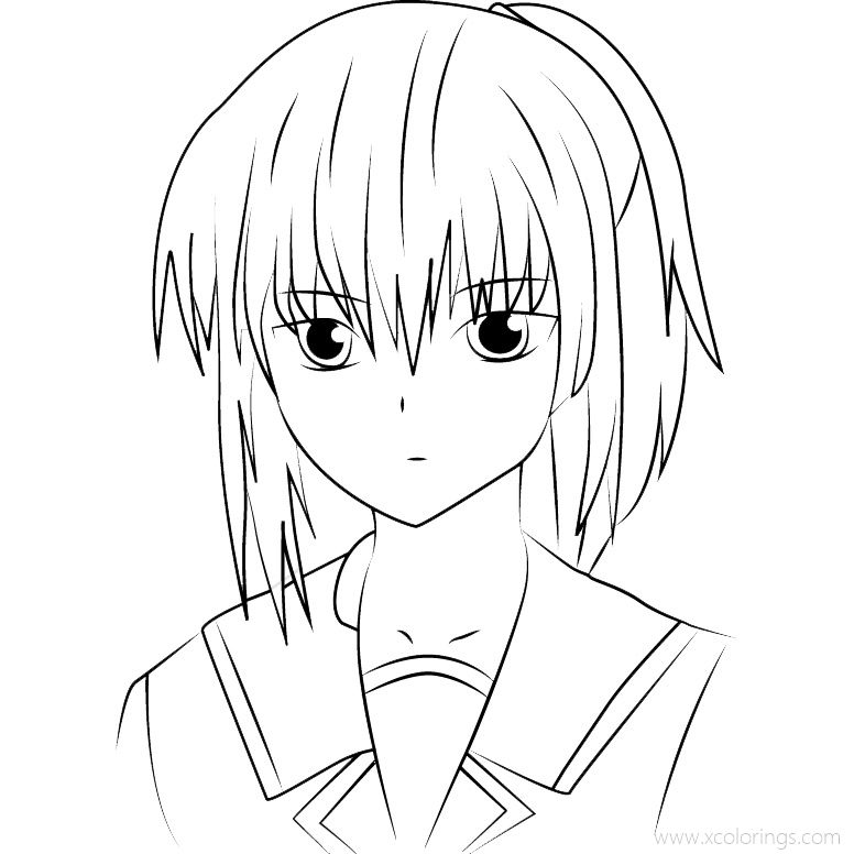 Free Hisako from Angel Beats Coloring Pages printable