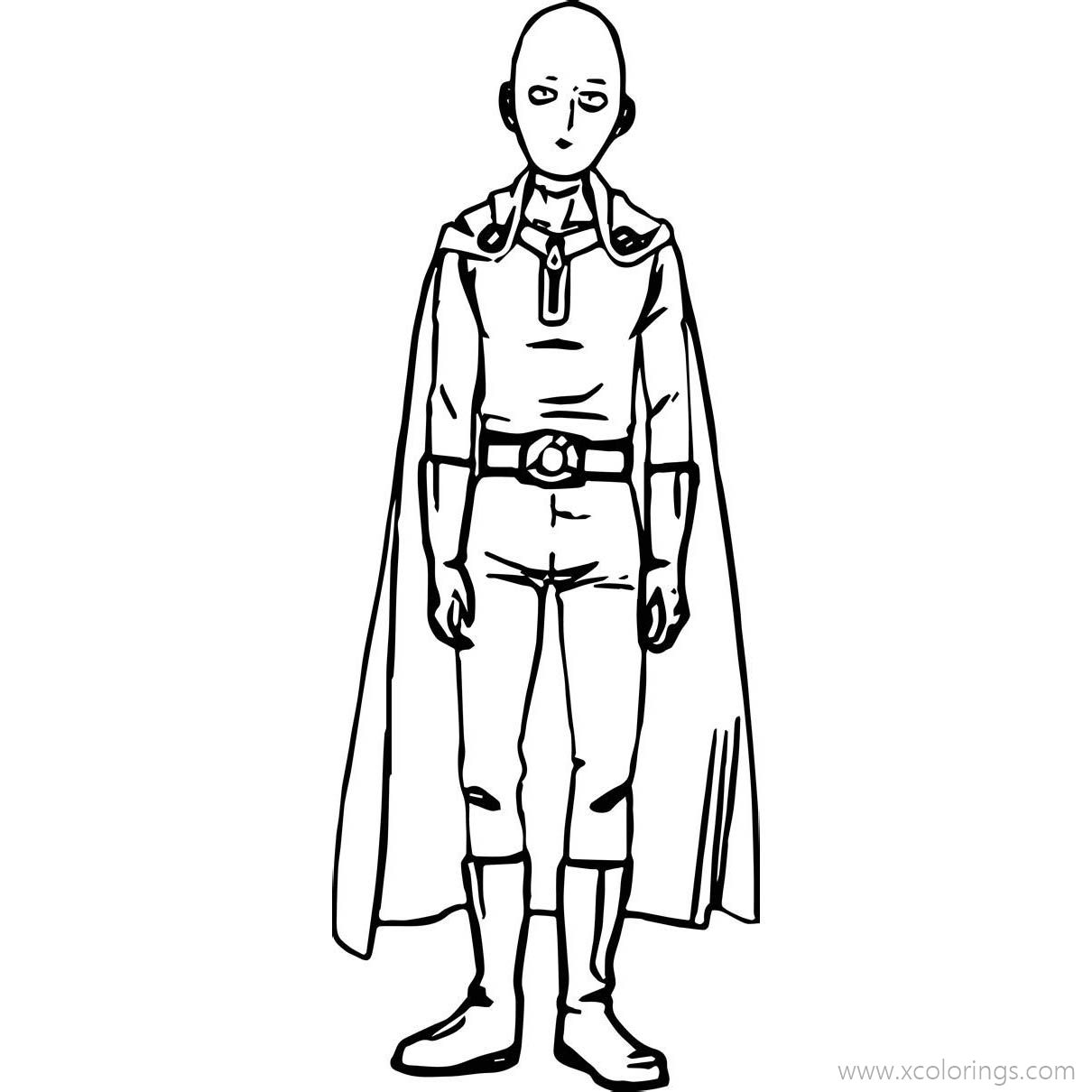 Free How to Draw Saitama Coloring Pages printable