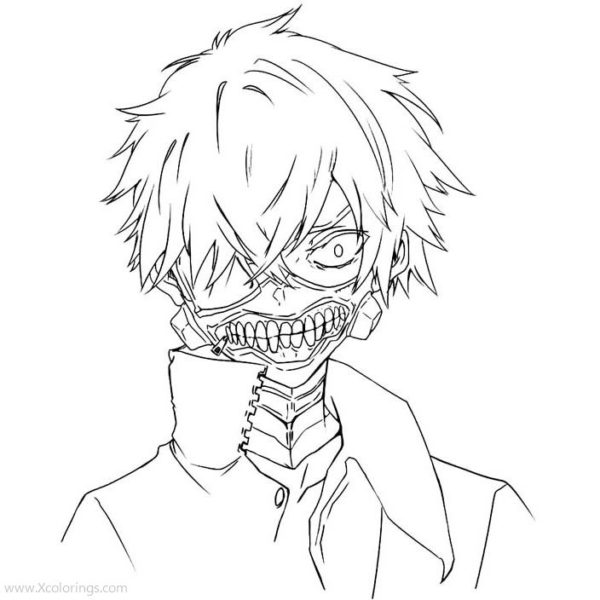 Tokyo Ghoul Coloring Pages Touka Kirishima