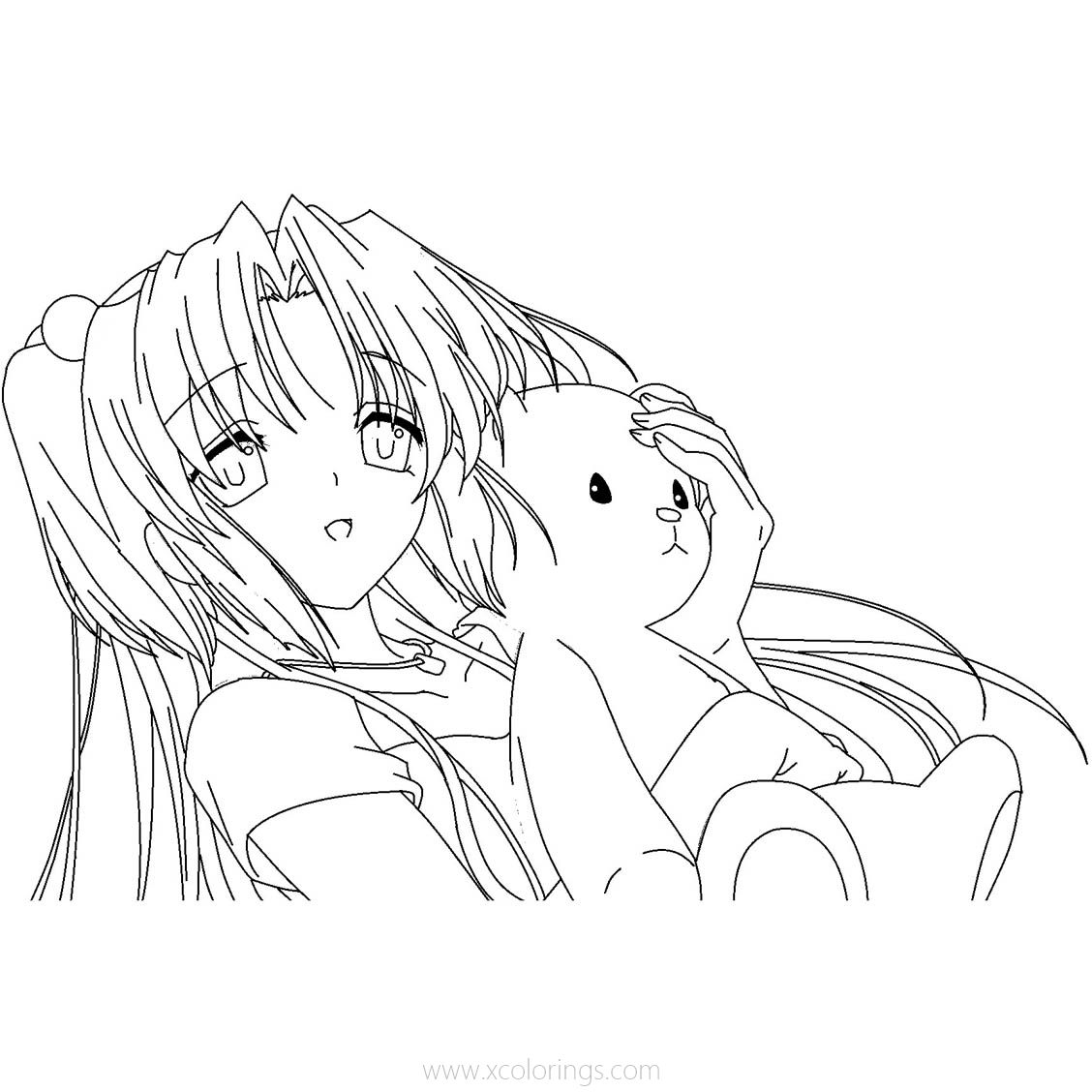 Free Kotomi Ichinose from Angel Beats Coloring Pages printable