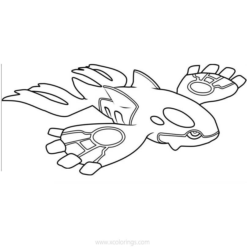 Free Kyogre Pokemon Coloring Pages printable