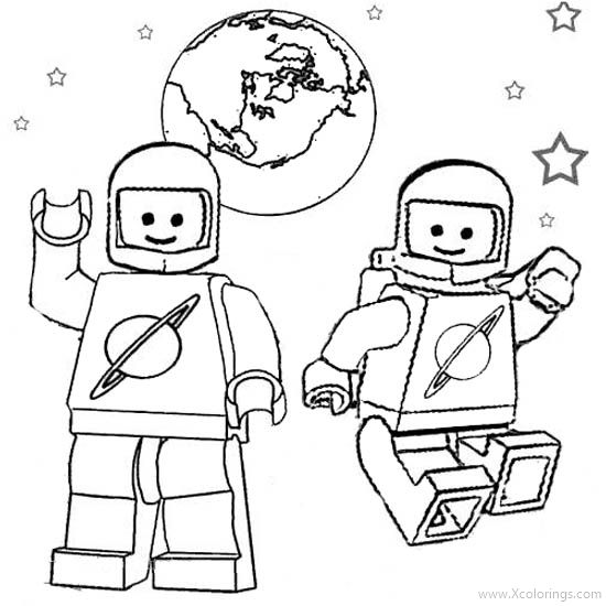 Free LEGO Astronauts Coloring Pages printable