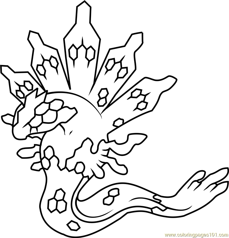 Free Legendary Zygarde Pokemon Coloring Pages printable