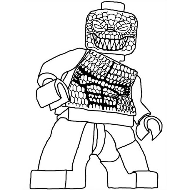 Free Lego Killer Croc from Suicide Squad Coloring Pages printable