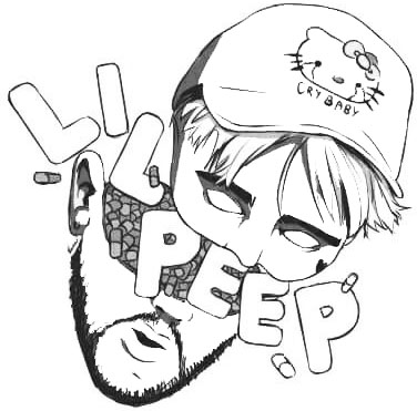 Free Lil Peep Coloring Pages Clipart Printable printable