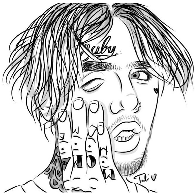Free Lil Peep Coloring Pages Fanart printable