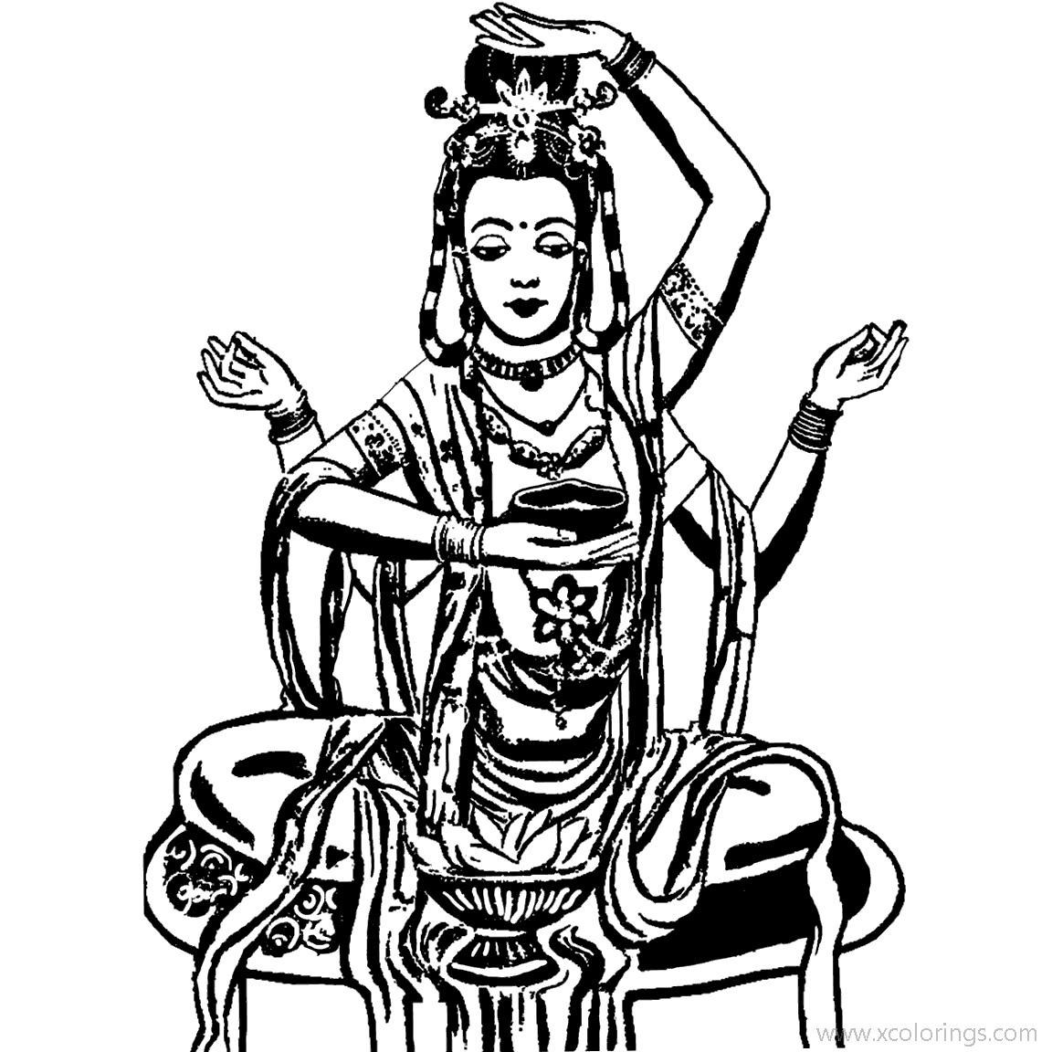 Free Lord Shiva Coloring Pages of Hinduism printable