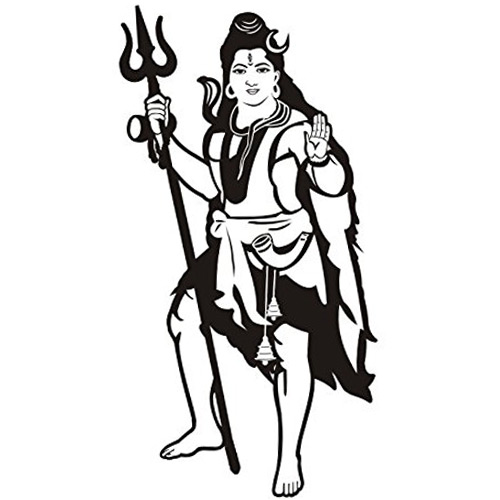 Free Lord Shiva with Trishula Coloring Pages printable