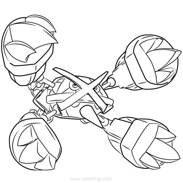 Free Mega Metagross Pokemon Coloring Pages printable