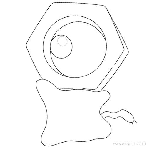 Free Meltan Pokemon Coloring Pages by InuKawaiiLover printable