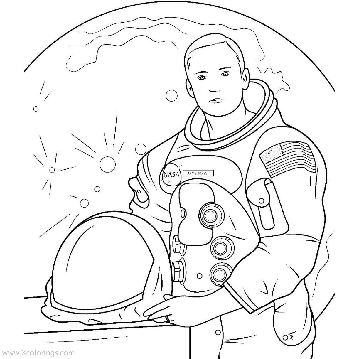 Free NASA Astronaut Coloring Pages printable