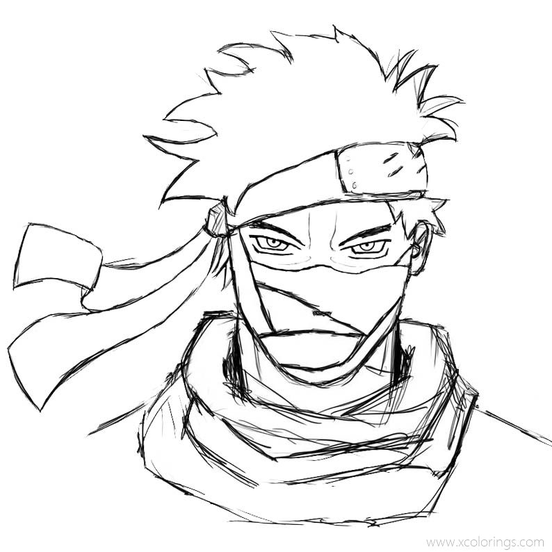 Free Naruto Zabuza Coloring Pages Sketch by kniftorious printable