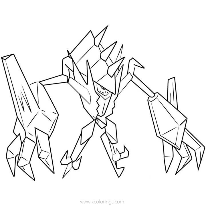 Free Necrozma from Pokemon Sun and Moon Coloring Pages printable