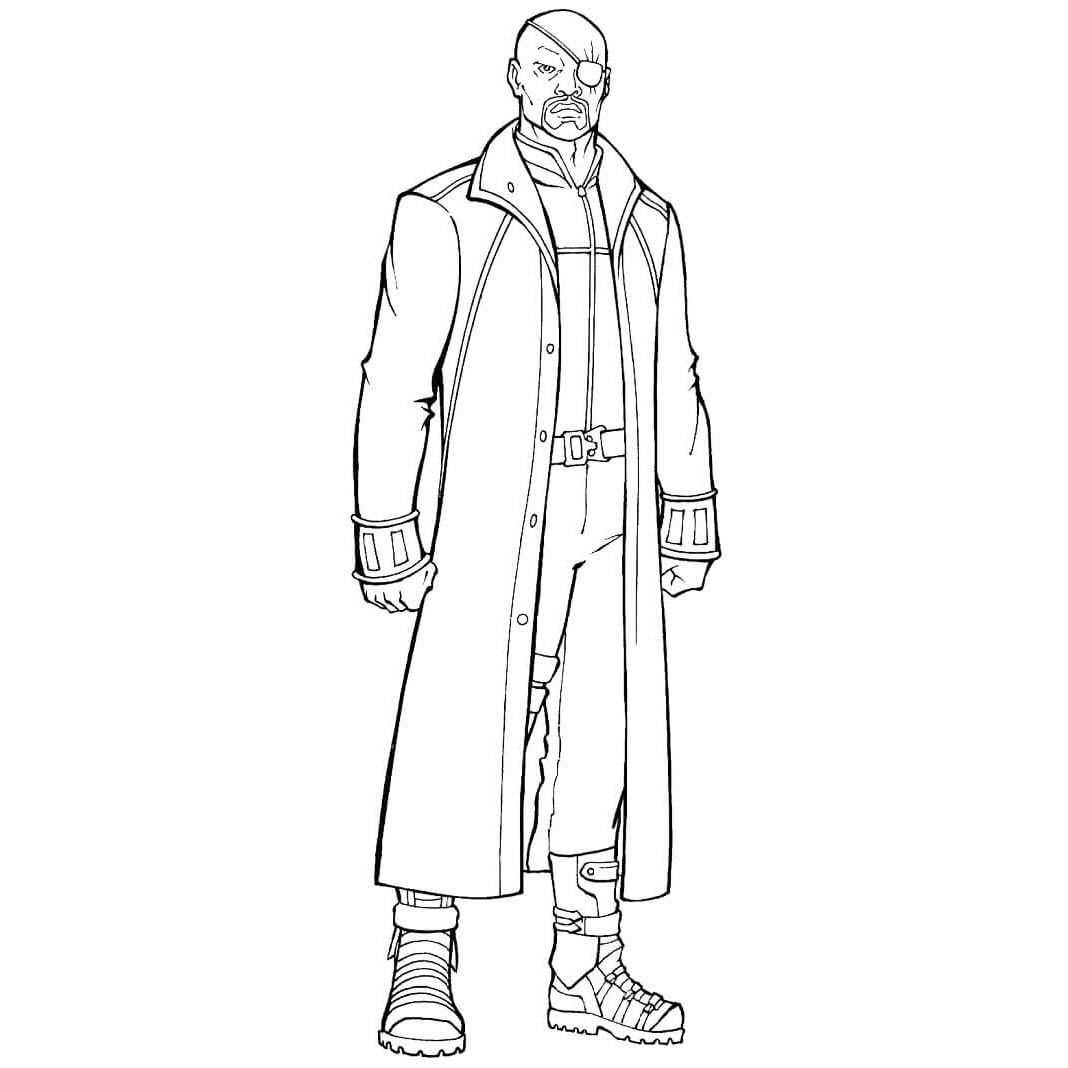 Free Nick Fury Coloring Pages from Marvel printable